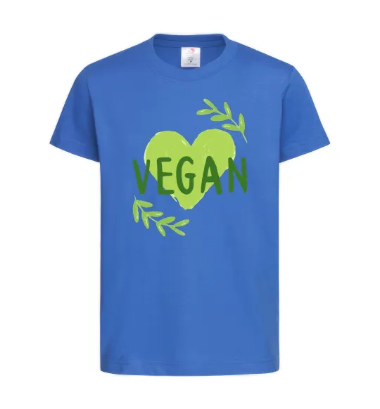 Детская футболка Vegan Ярко-синий фото