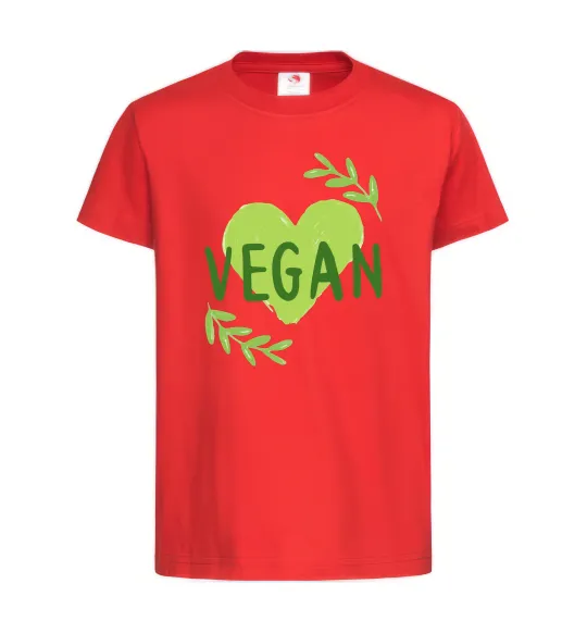 Детская футболка Vegan Красный фото