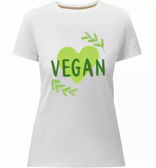 Женская премиум футболка Vegan Белый фото