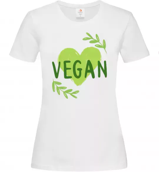 Женская футболка Vegan Белый фото