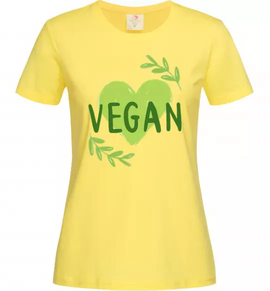 Женская футболка Vegan Лимонный фото