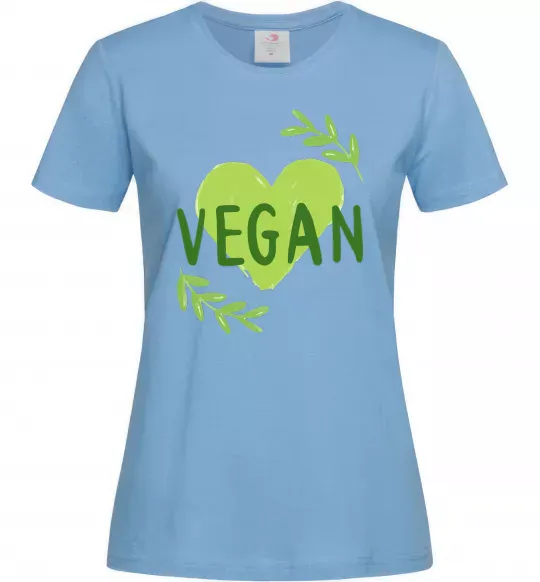 Женская футболка Vegan Голубой фото