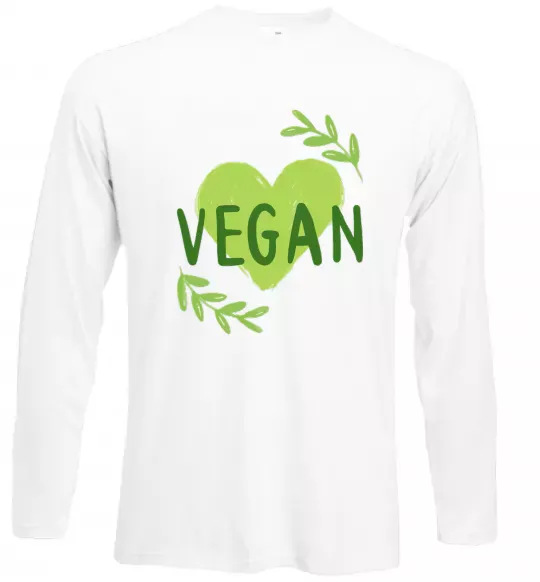 Лонгслів Vegan Білий фото