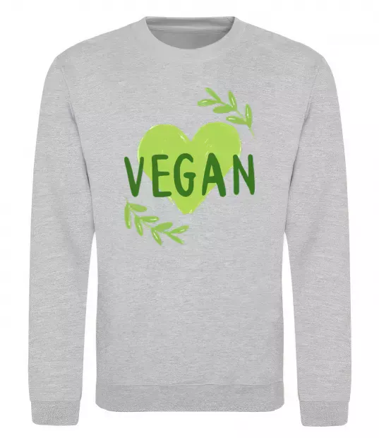 Свитшот Vegan Серый меланж фото