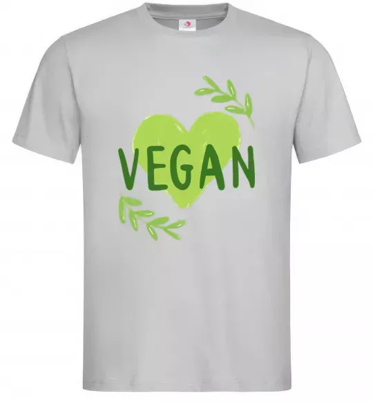 Мужская футболка Vegan Серый фото