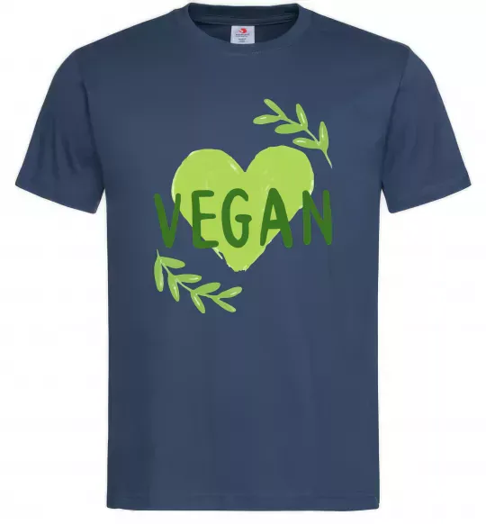 Мужская футболка Vegan Темно-синий фото