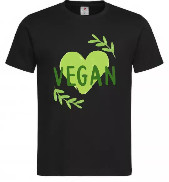 Мужская футболка Vegan Черный фото