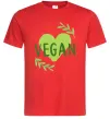 Мужская футболка Vegan Красный фото
