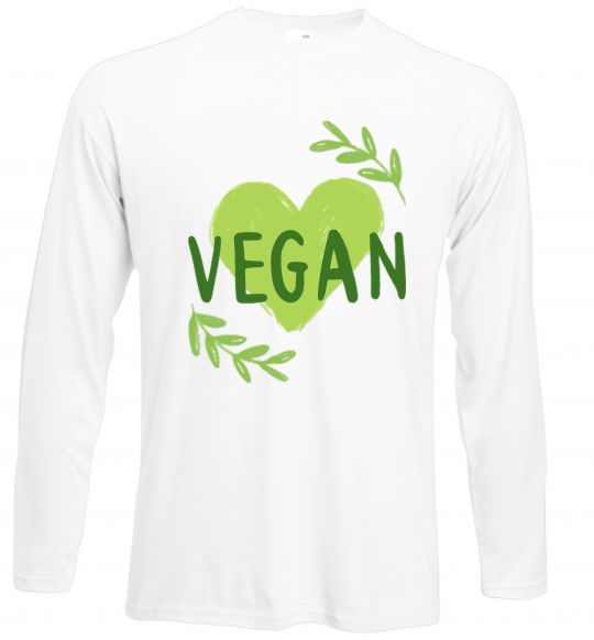 Лонгслів Vegan Білий фото