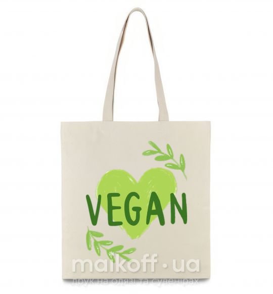 Еко-сумка Vegan Бежевий фото
