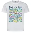 Мужская футболка Find the fish Белый фото
