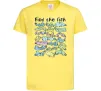 Детская футболка Find the fish Лимонный фото