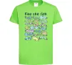 Детская футболка Find the fish Лаймовый фото