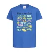 Дитяча футболка Find the fish Яскраво-синій фото