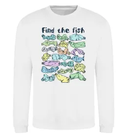 Свитшот Find the fish Белый фото