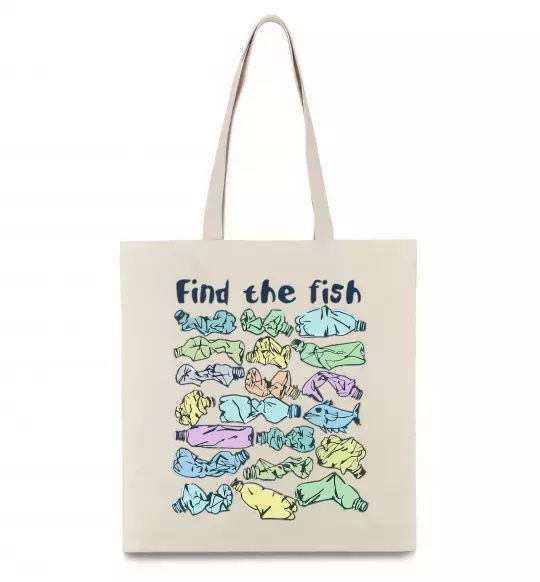 Эко-сумка Find the fish Бежевый фото