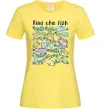 Женская футболка Find the fish Лимонный фото