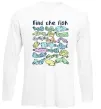 Лонгслив Find the fish Белый фото