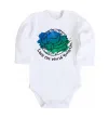 Дитячий бодік Love the world you're on Білий фото