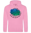Чоловіча толстовка (худі) Love the world you're on Рожевий фото