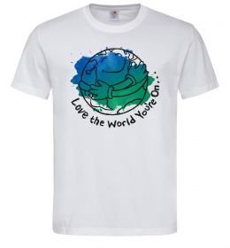 Чоловіча футболка Love the world you're on Чоловіча футболка Love the world you're on