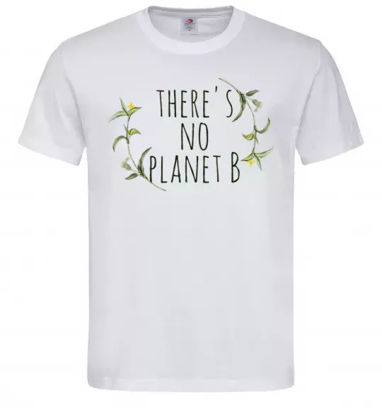 Чоловіча футболка There's no planet B Білий фото