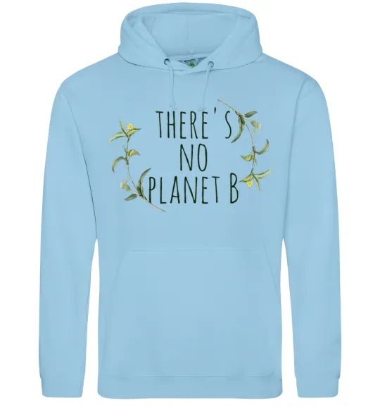 Жіноча толстовка (худі) There's no planet B Блакитний фото