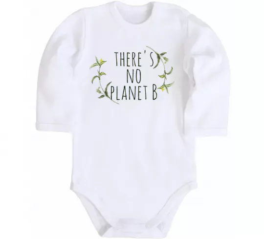 Дитячий бодік There's no planet B Білий фото