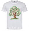 Чоловіча футболка Green tree with flowers Білий фото