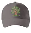 Кепка Green tree with flowers Сірий фото