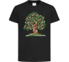 Детская футболка Green tree with flowers Черный фото