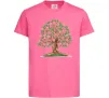 Детская футболка Green tree with flowers Ярко-розовый фото