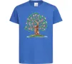 Детская футболка Green tree with flowers Ярко-синий фото