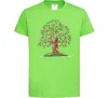 Детская футболка Green tree with flowers Лаймовый фото