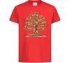 Детская футболка Green tree with flowers Красный фото