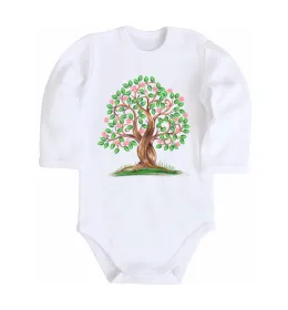 Детский боди Green tree heart Белый фото