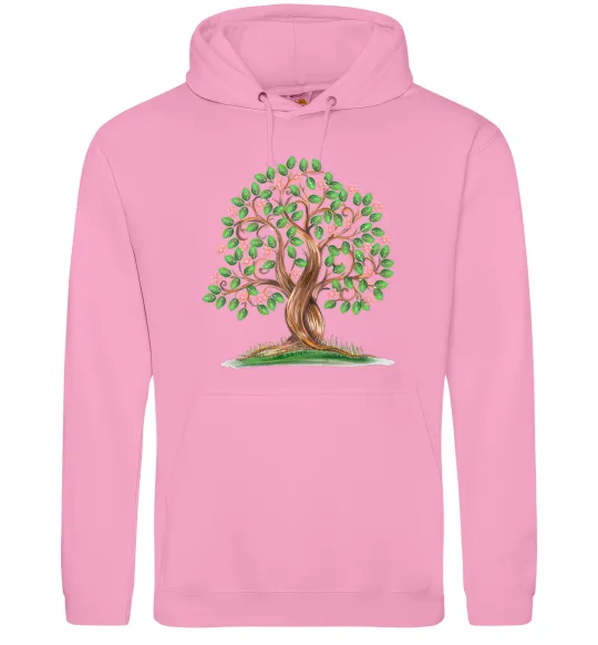 Чоловіча толстовка (худі) Green tree with flowers Рожевий фото