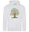 Жіноча толстовка (худі) Green tree with flowers Сірий меланж фото