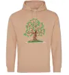 Жіноча толстовка (худі) Green tree with flowers Пісочний фото