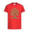 Детская футболка Green tree with flowers Красный фото