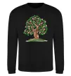 Свитшот Green tree with flowers Черный фото