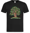 Мужская футболка Green tree with flowers Черный фото