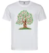 Мужская футболка Green tree with flowers Белый фото