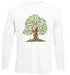 Лонгслів Green tree with flowers Білий Лонгслів Green tree with flowers Білий фото