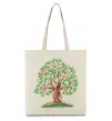 Еко-сумка Green tree with flowers Бежевий Еко-сумка Green tree with flowers Бежевий фото