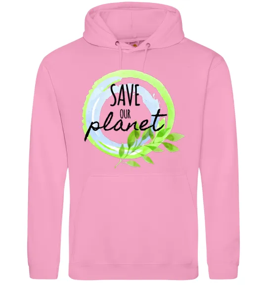 Чоловіча толстовка (худі) Save our planet Рожевий фото