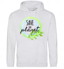 Мужская толстовка (худи) Save the trees Белый фото