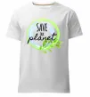 Чоловіча преміум футболка Save our planet Білий фото