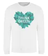 Свитшот Think green heart Белый Свитшот Think green heart Белый фото