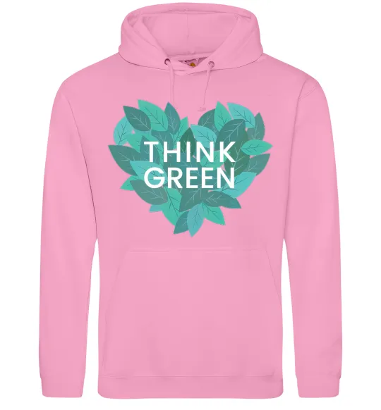 Чоловіча толстовка (худі) Think green heart Рожевий фото